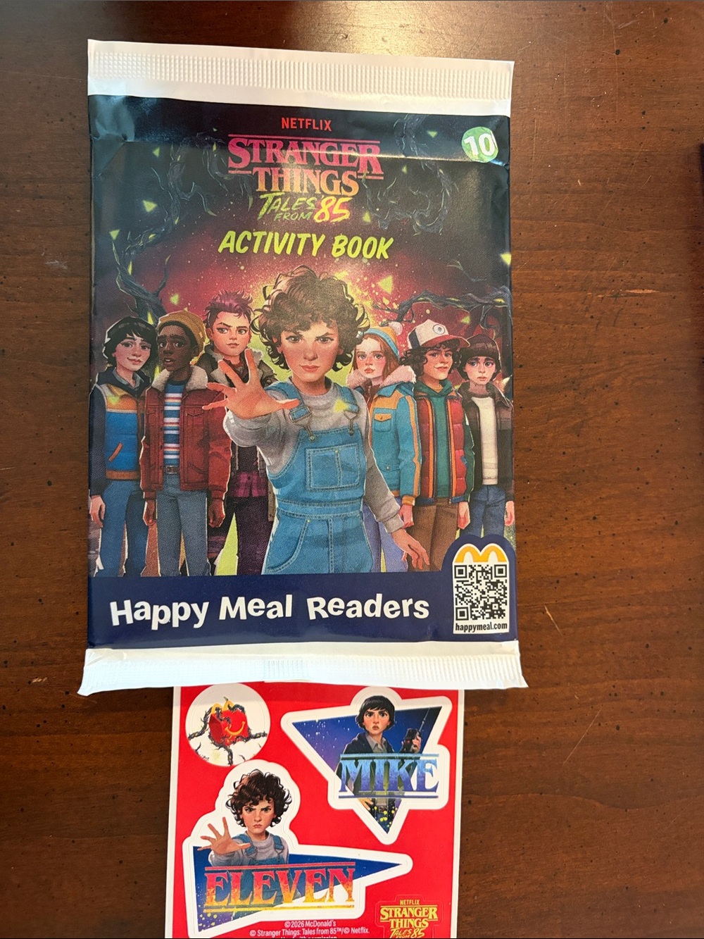 McDonald's Stranger Things Activity Book and Stickers Happy Meal Toy